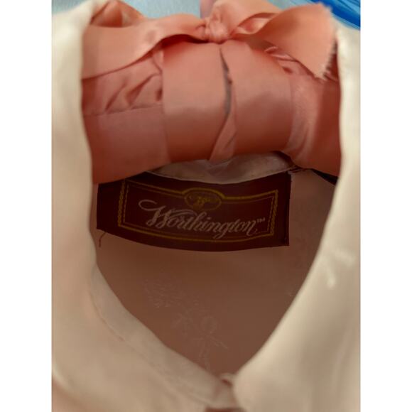 Vintage Worthington Baby Pink Dress Shirt Button Down best fits medium - Picture 2 of 4